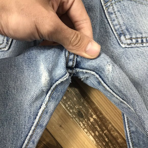 Vtg Levis 501 Button Fly Fade Blue Denim Jeans Mens Tag 33x30 Distressed (30x29) - Picture 3 of 10
